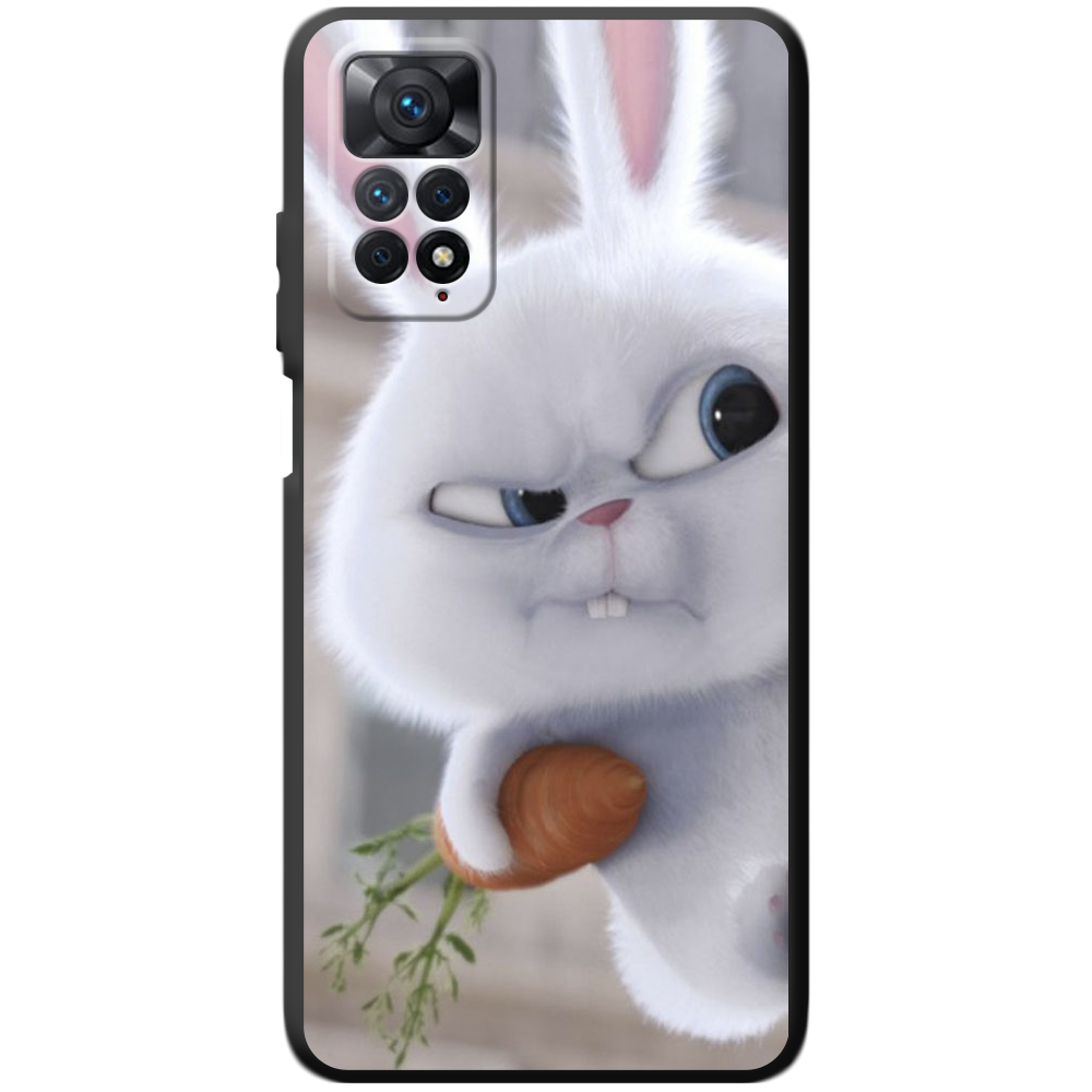 Чехол BoxFace Xiaomi Redmi Note 11 Pro Rabbit Snowball Черный силикон (44185-up1116-44083)