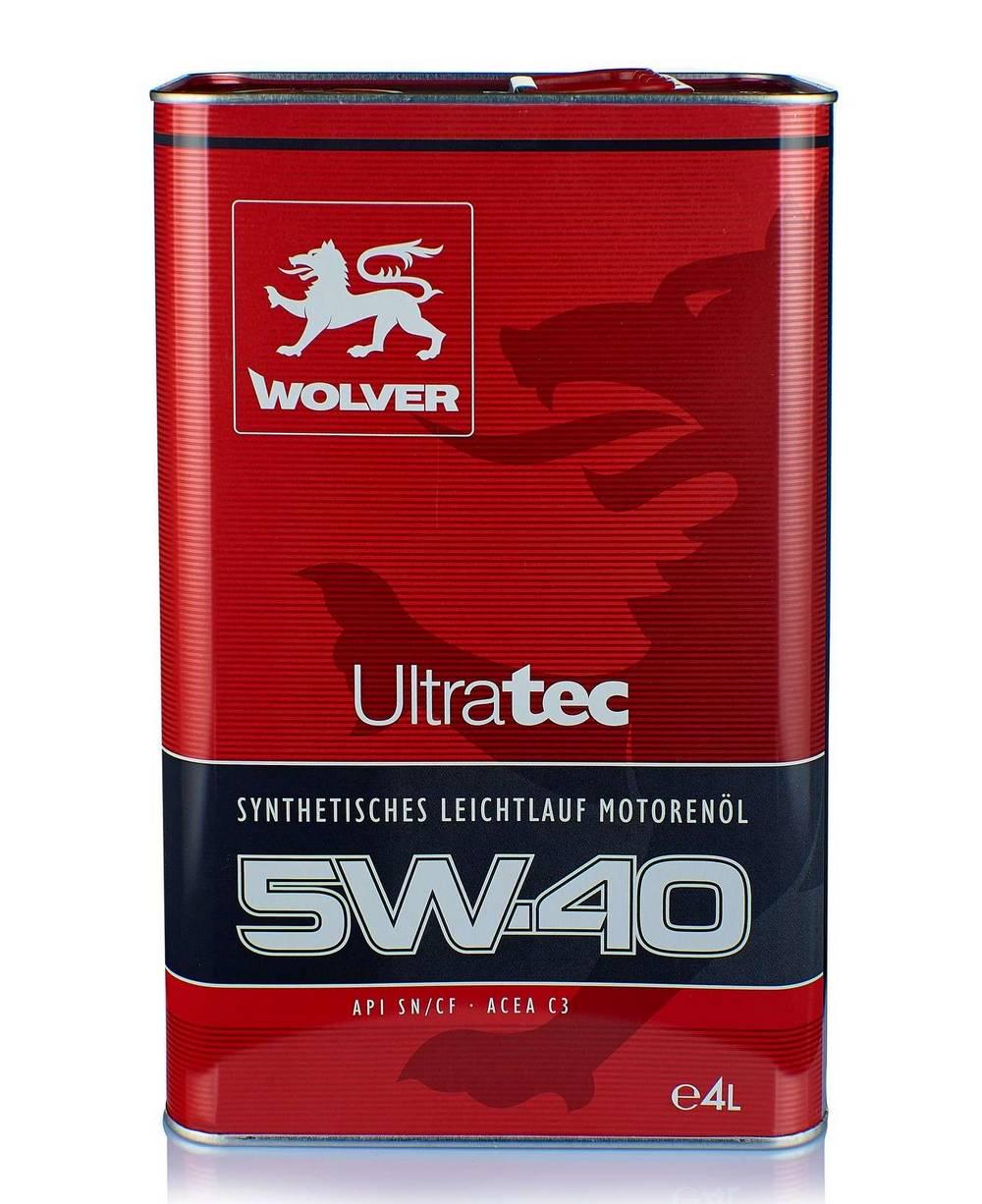 Моторне мастило автомобільне Wolver Ultratec 5W-40 4 л (28684)