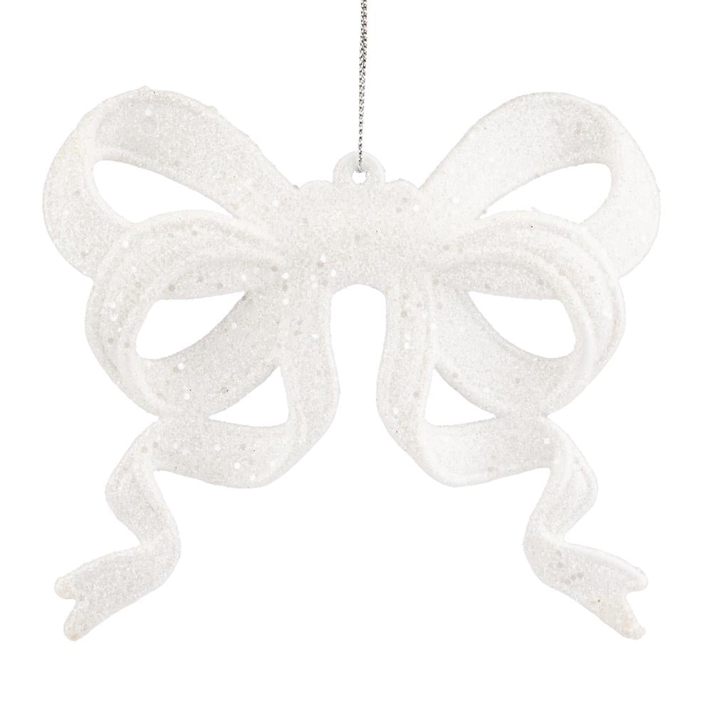 Игрушка на елку Elisey Блестящий бантик 12 см Белый (NH-106-K-98)