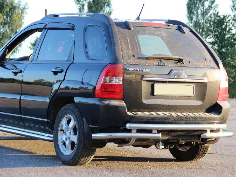 Задняя дуга AK007 CAN для Kia Sportage 2004-2010 гг. нержавеющая сталь Хром