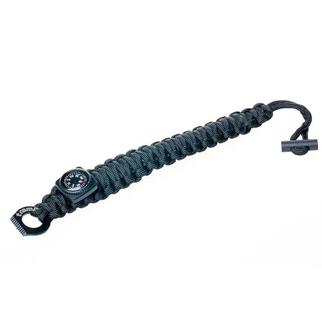 Браслет выживания Tramp TRA-237 кресало/огниво паракорд Черный (iz12780)