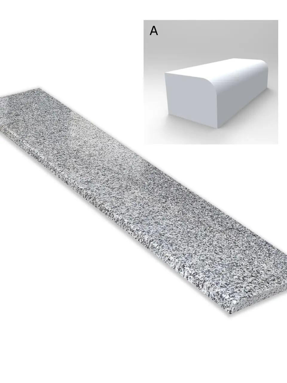 Подоконник гранитный Покостовский фаска А 1200х300х30 мм (ПЗ-0024) - фото 2 Подоконник гранитный Покостовский фаска А 1200х300х30 мм (ПЗ-0024) - фото 2