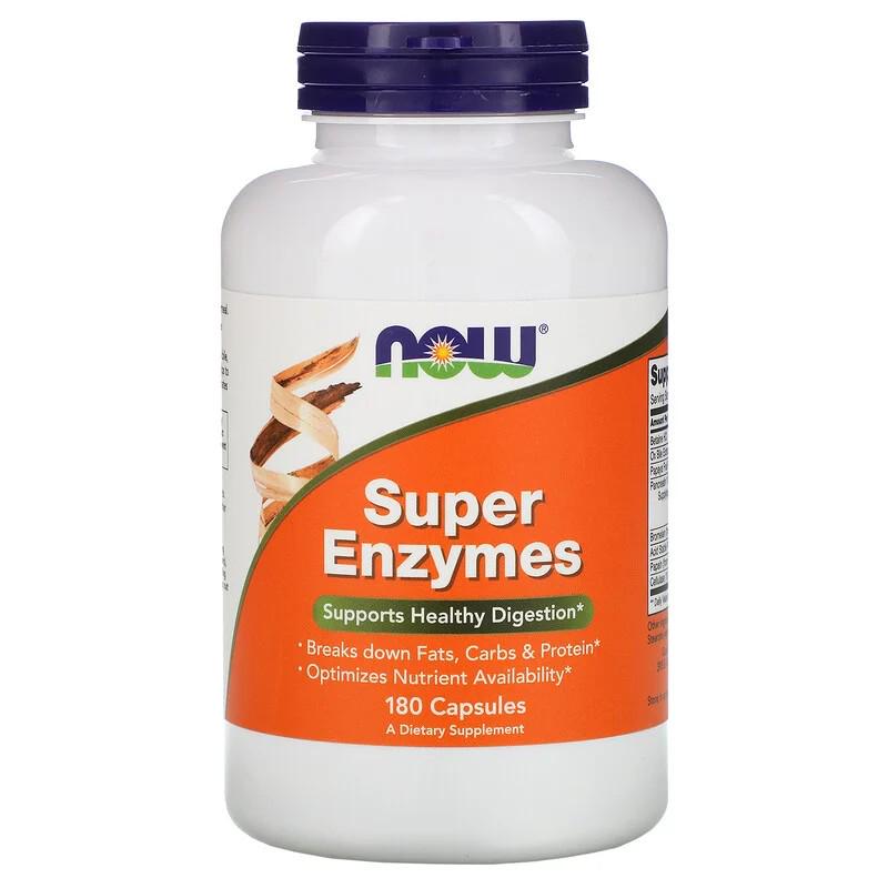 Натуральная добавка Now Foods Super Enzymes 180 капсул