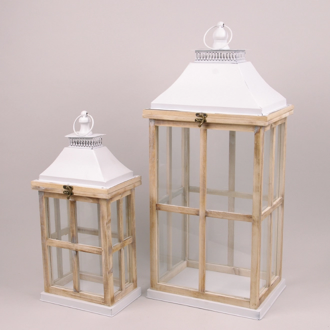 Комплект дерев'яних ліхтарів 20C0144-1/2 2 шт. (36851) - фото 1 Комплект дерев'яних ліхтарів 20C0144-1/2 2 шт. (36851) - фото 1