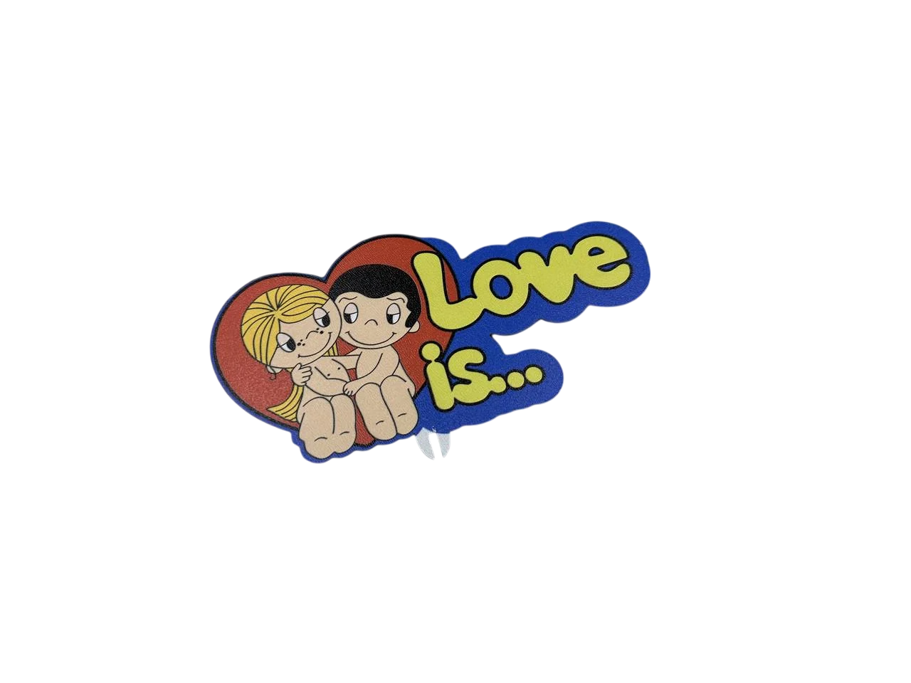 Заготовка для рукоделия "Love is" топпер деревянный декоративный 165 мм Разноцветный (O-181)