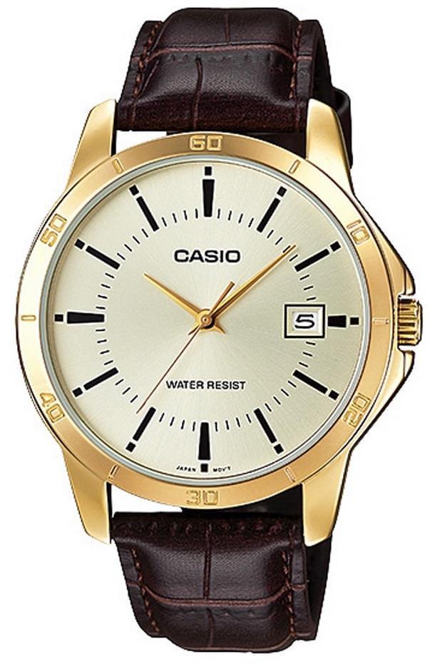 Часы мужские кварцевые Casio MTP-V004GL-9AUDF на кожаном ремешке (673337182)