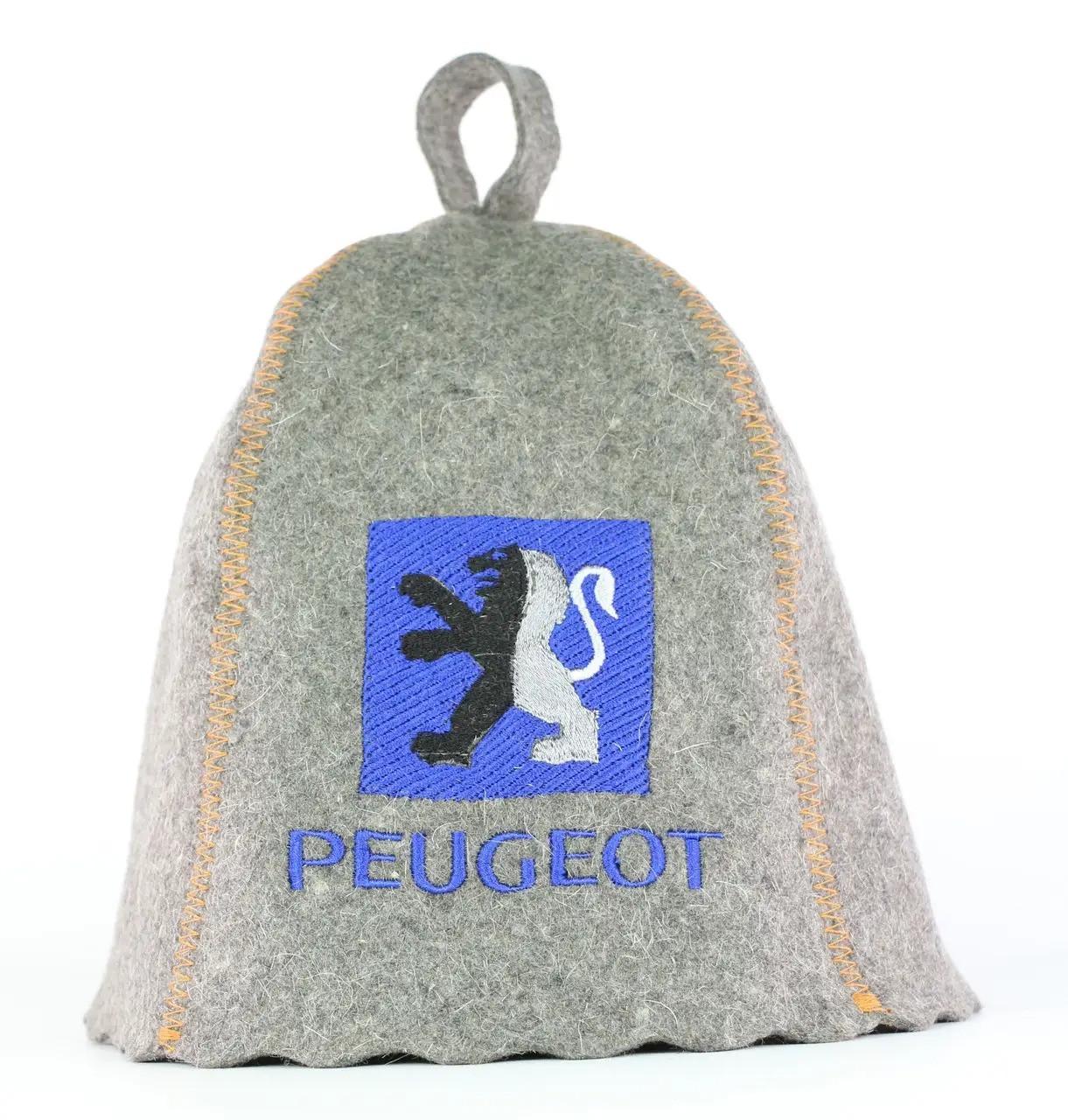 Шапка SUNROZ Peugeot для сауни і лазні натуральна повсть Сірий (LA 949)