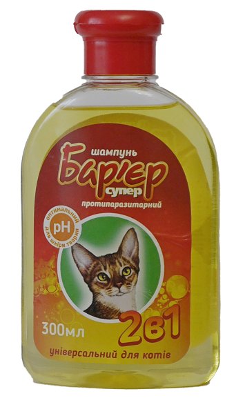 Шампунь Продукт Бар'єр Супер від бліх та кліщів для котів універсальний 300 мл (1773950055)