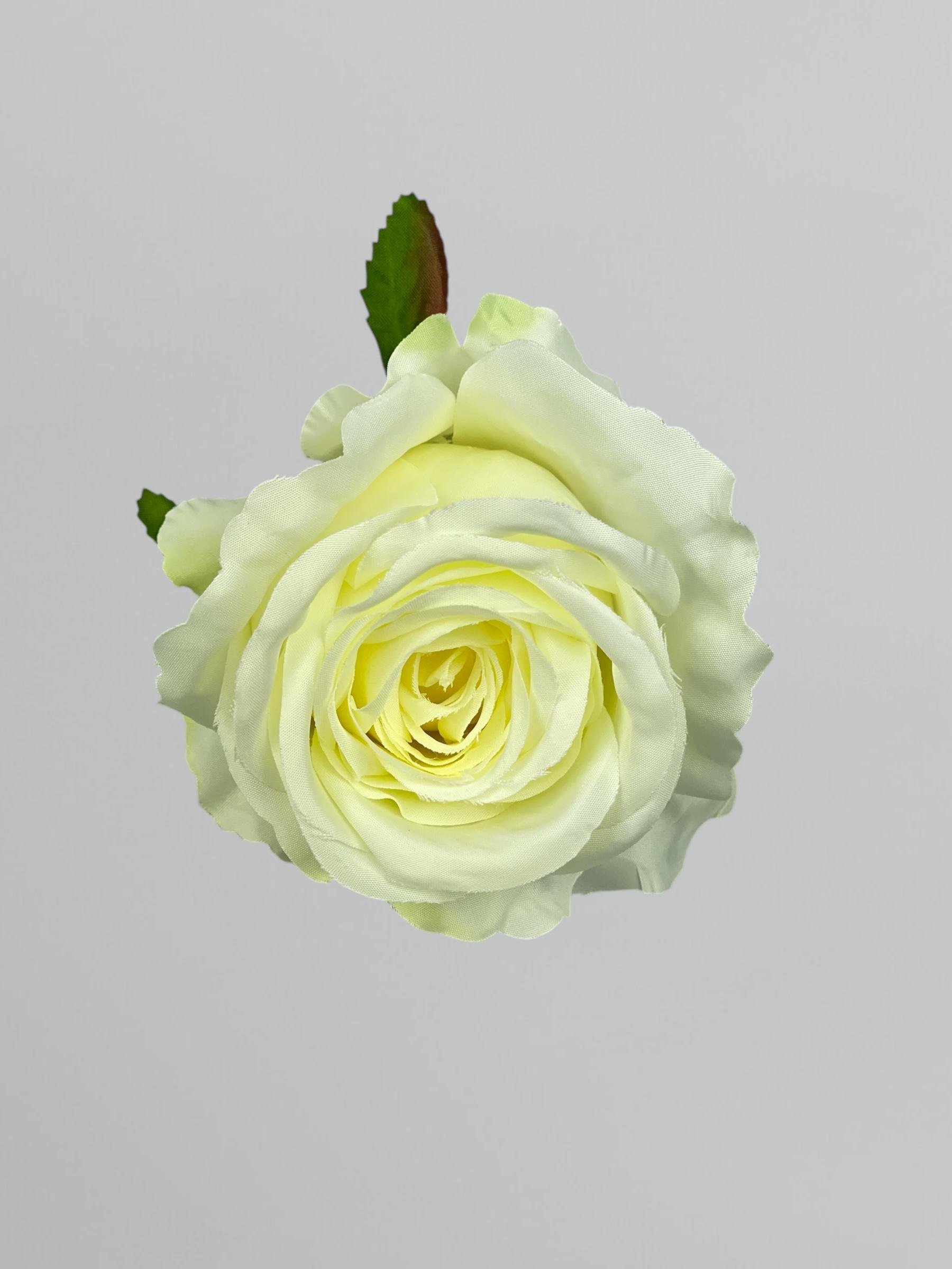 Искусственная головка розы из сатина 8 см Желтый (К02020) - фото 1 Искусственная головка розы из сатина 8 см Желтый (К02020) - фото 1