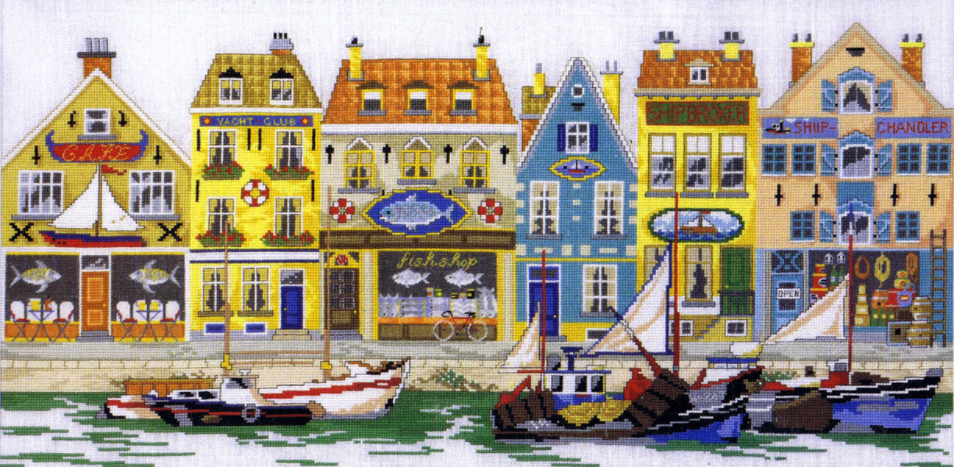 Набір для вишивки хрестиком Permin 70-8411 Waterfront (23363)