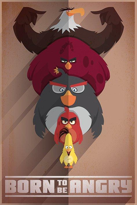 Постер плакат Злые Птички Рождённые Быть Злыми Angry Birds Born to be Angry 61x91,5 см