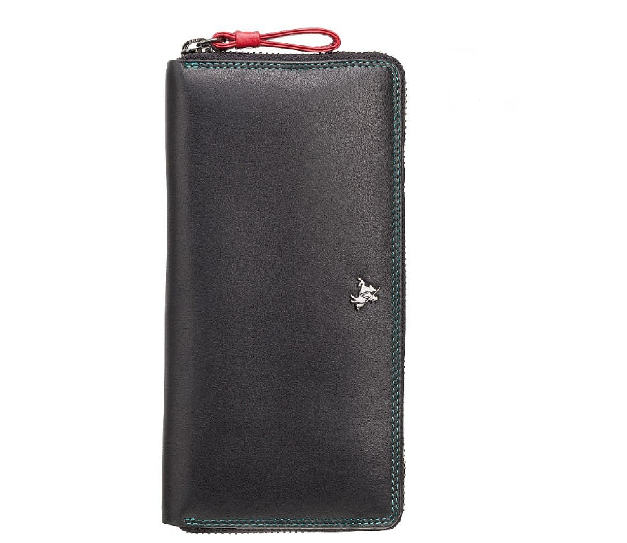 Кошелек женский Visconti SP79 Violet Black Multi Spectrum кожаный