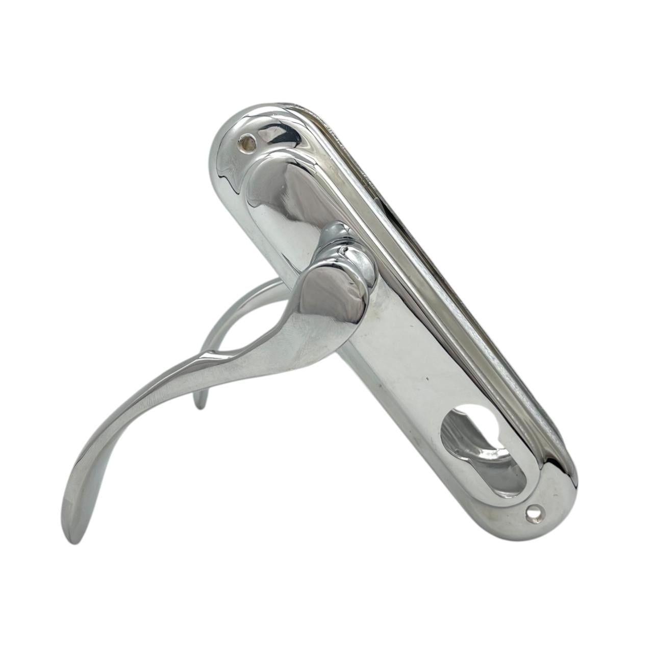 Дверные ручки межкомнатные под цилиндр Ozen Eko Kirlangic Krom Yale 62 мм (320055)