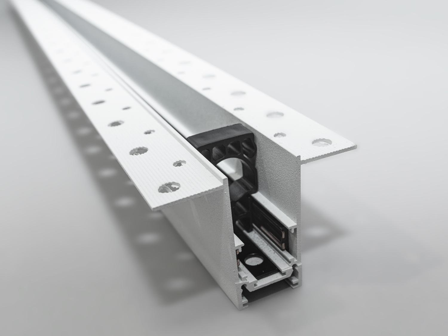 Рейлинг-шинопровод для магнитной трековой системы для скрытой установки 1 м (QY-CX101W-20-1M-WH)