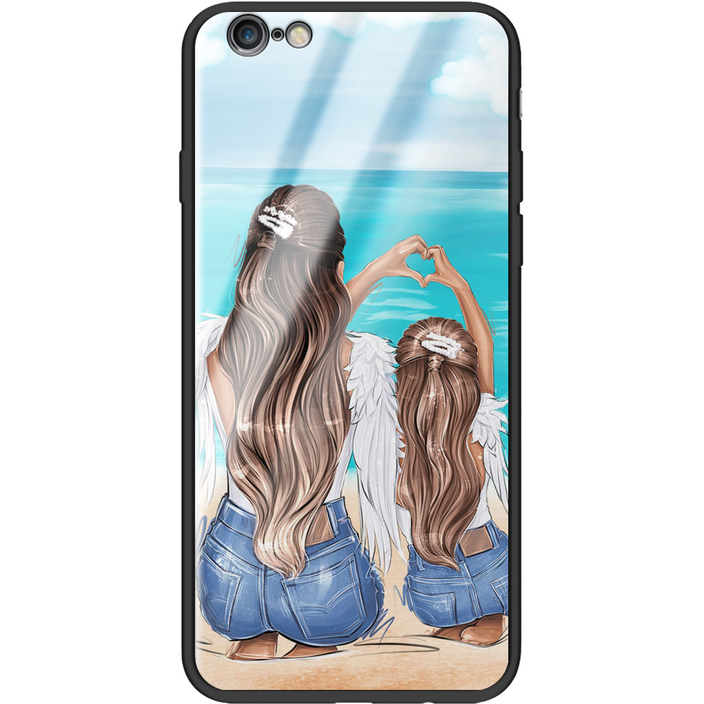 Чехол Boxface iPhone 6 Family Vacation Чорний силікон зі склом (24523-up2380-37731)
