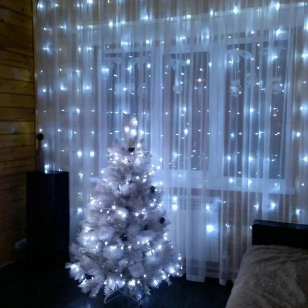 Гирлянда-занавес 480 LED 3x2,5 м 220 В Белый холодный - фото 2 Гирлянда-занавес 480 LED 3x2,5 м 220 В Белый холодный - фото 2
