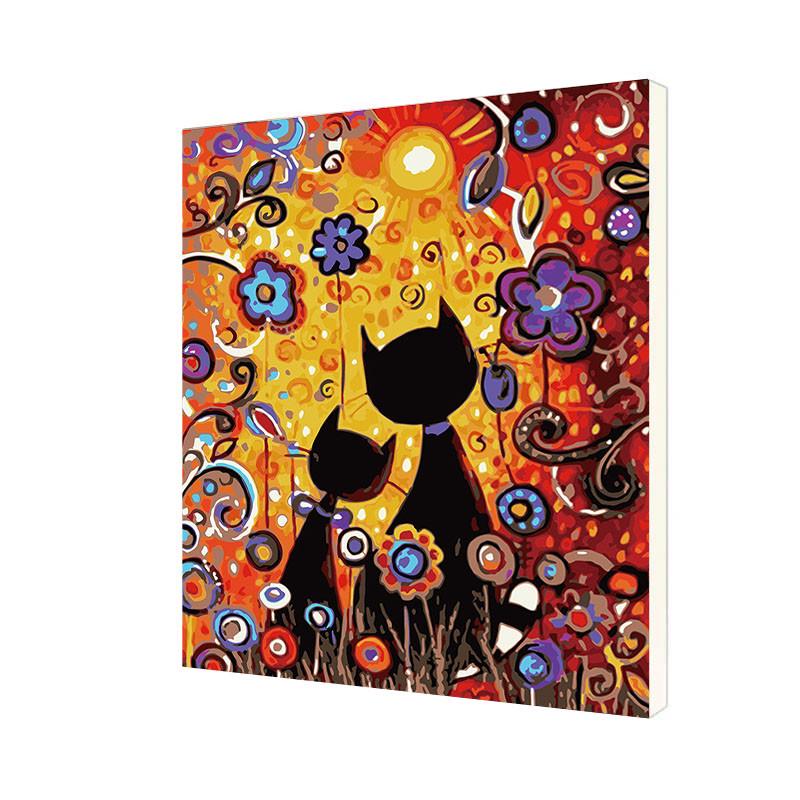 Картина по номерам Lesko DIY ZC3035 "Магические коты"