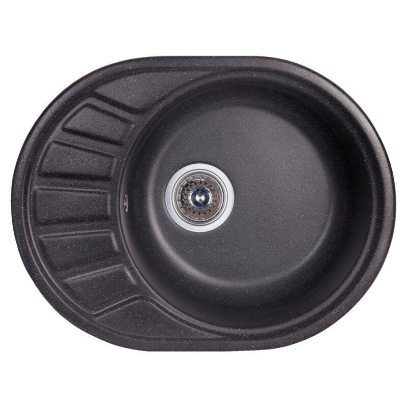 Мойка для кухни Cosh 420 COSH5845K420 с сифоном 570x440 мм Черный (62111)