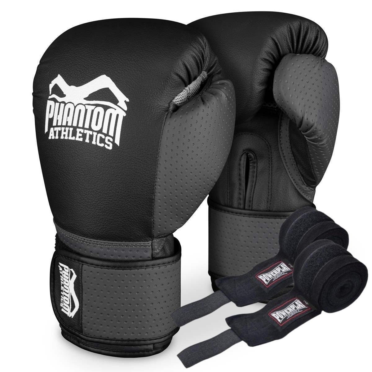 Боксерські рукавиці Phantom Reaper з бинтом 4 м 12 ун. Black (PHBG2702-12)