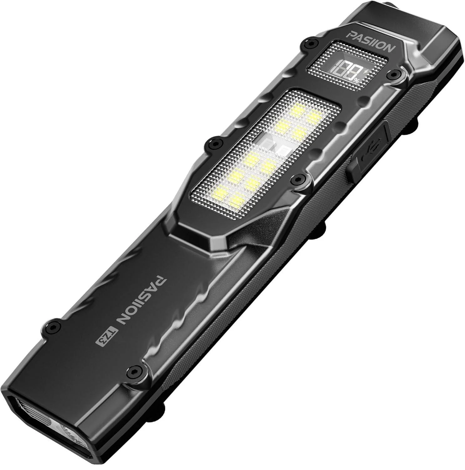 Ліхтар тактичний Pasiion TZ3 EDC 1500lm Type-C 1000 mAh IPX4 6500K біле/червоне/UV Чорний (PASIION- TZ3BLACK)