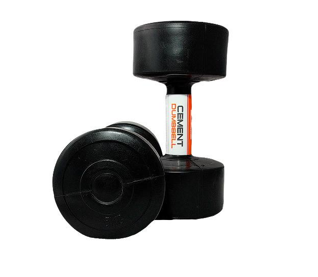 Гантелі пластикові LiveUP Cement Dumbell 2х5 кг Чорний (LS2003-5) - фото 1