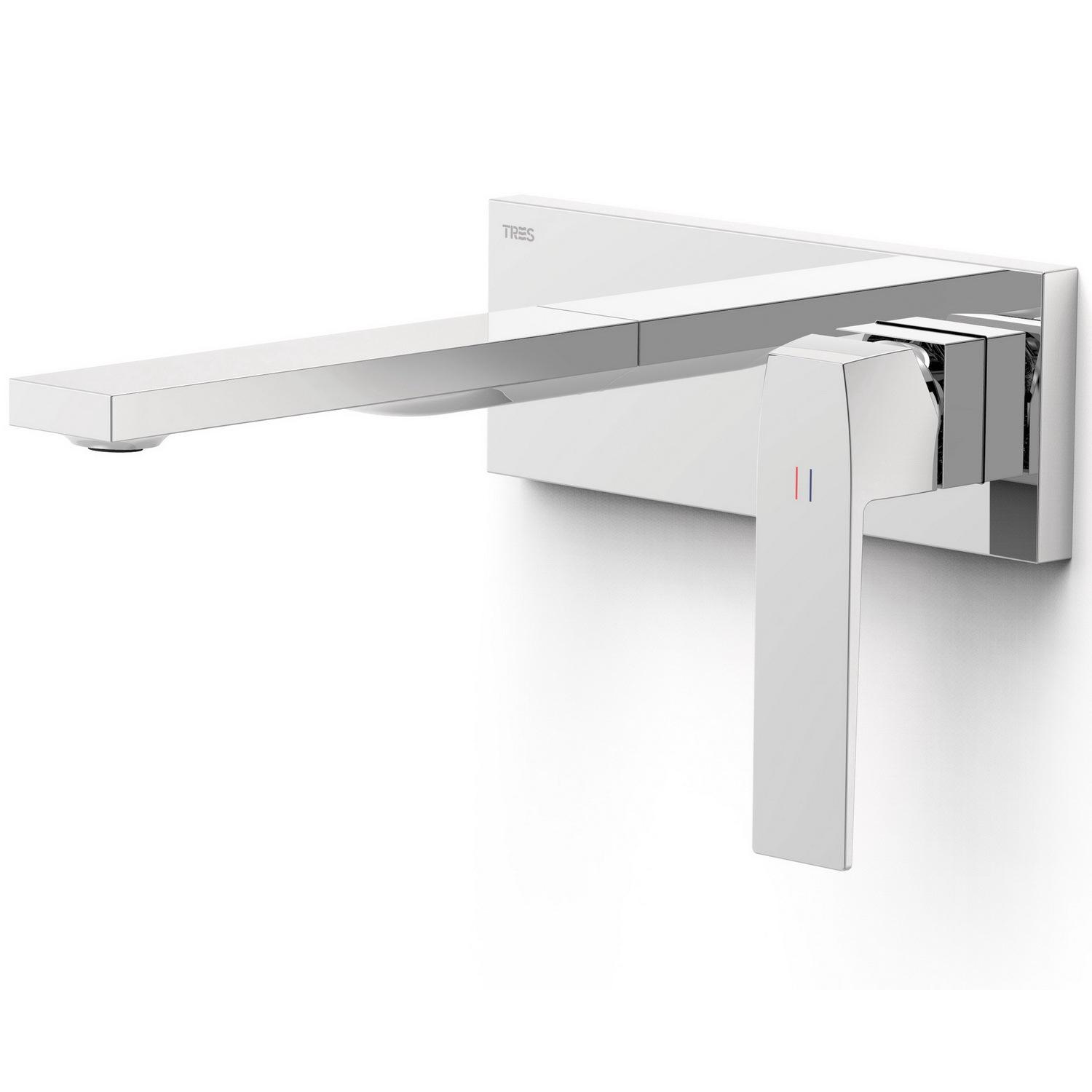 Смеситель для умывальника Tres Slim Exclusive 20230011 настенный однорычажный Хром (131721)