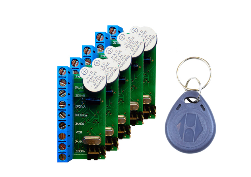 Комплект контролер NM-Z5R 5 шт. з брелоками RFID KEYFOB EM-Blue 40 шт. (24574142)