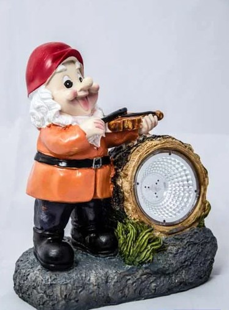 Садовый светильник Lemanso керамический Гном на солнечной батарее с выключателем (CAB126) - фото 2 Садовый светильник Lemanso керамический Гном на солнечной батарее с выключателем (CAB126) - фото 2