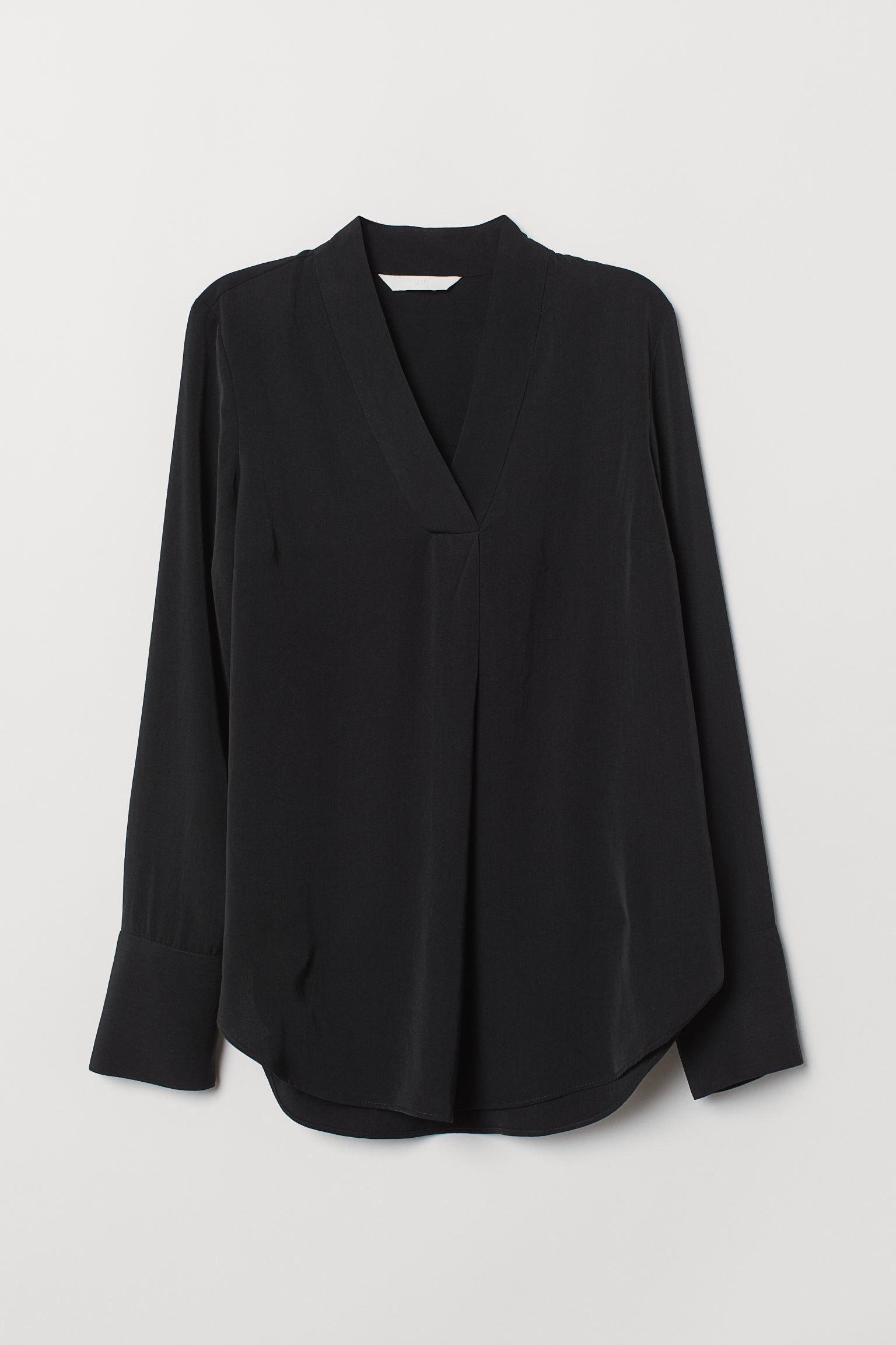 Блуза H&M р. 40 Черный (28107399539)