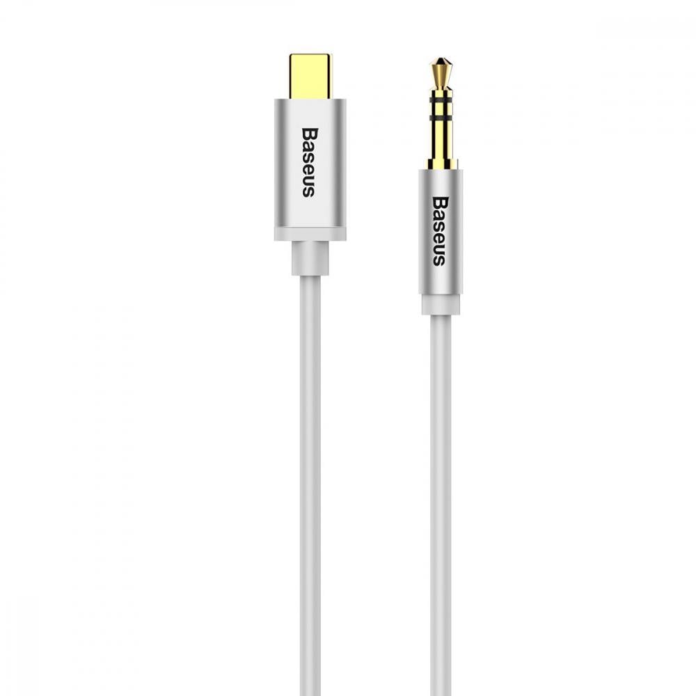 Кабель Baseus Yiven Type-C male to 3,5 мм male Audio Cable M01 CAM01-02 1,2 м Silver/Black