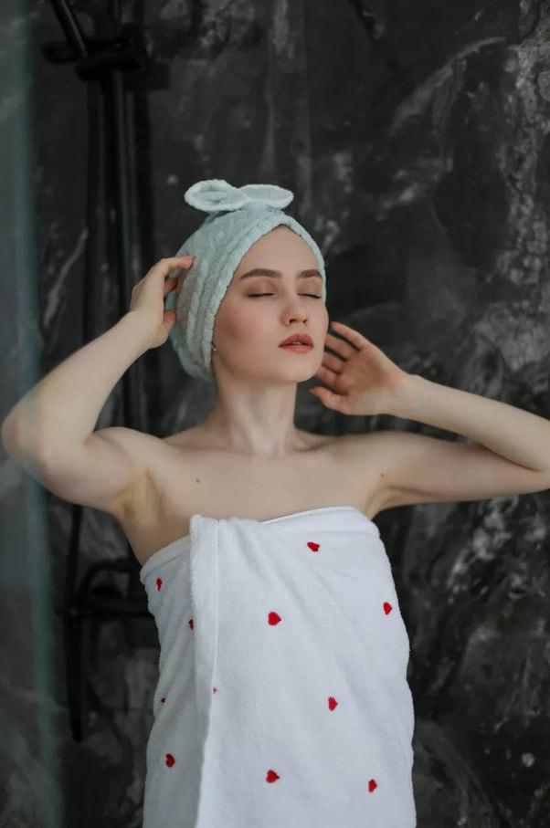 Полотенце-шапка для волос из микрофибры Мятный (2256728428) - фото 2