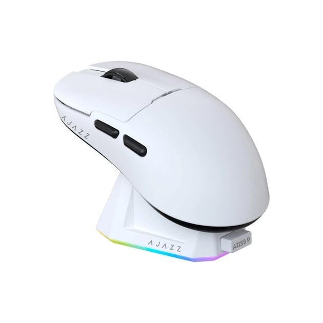 Мышь беспроводная Ajazz Aj159P MC PixArt PAW3311 с RGB док-станцией White