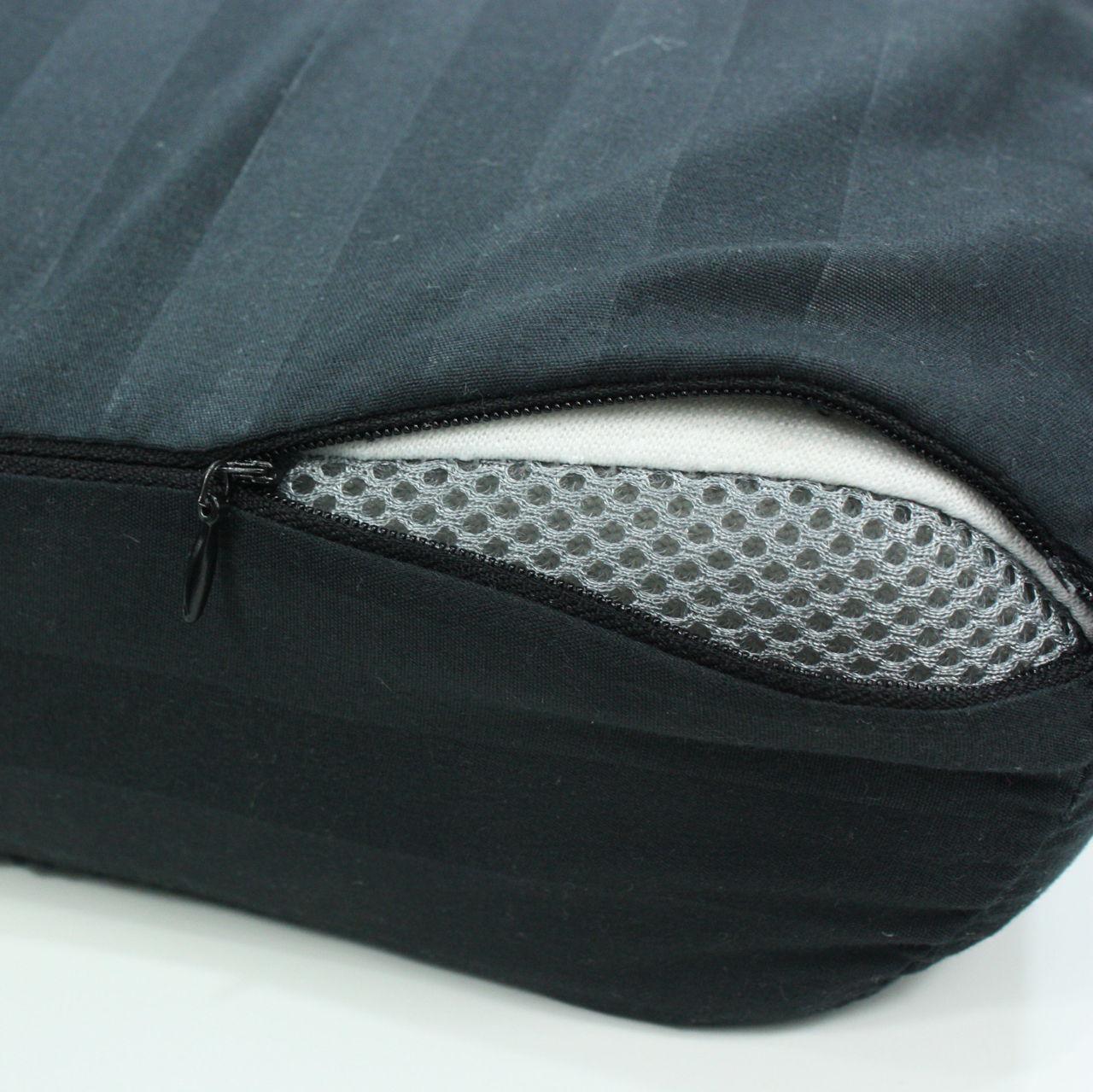 Наволочка для ортопедичної подушки МІ0027 37х57х12/9 см Чорний (160863) - фото 4 Наволочка для ортопедичної подушки МІ0027 37х57х12/9 см Чорний (160863) - фото 4