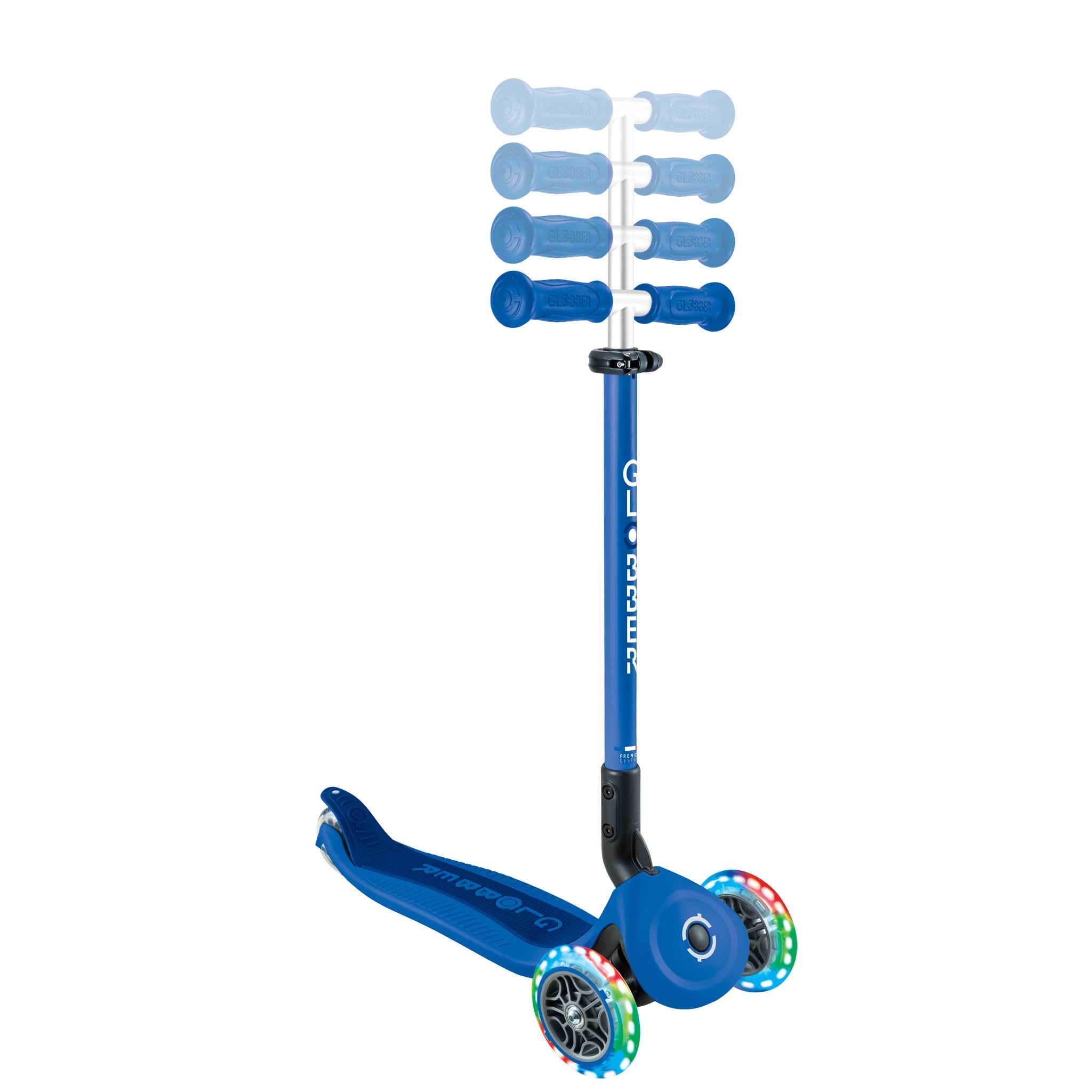 Самокат Globber-Go Up Active Lights Navy Blue - фото 3 Самокат Globber-Go Up Active Lights Navy Blue - фото 3