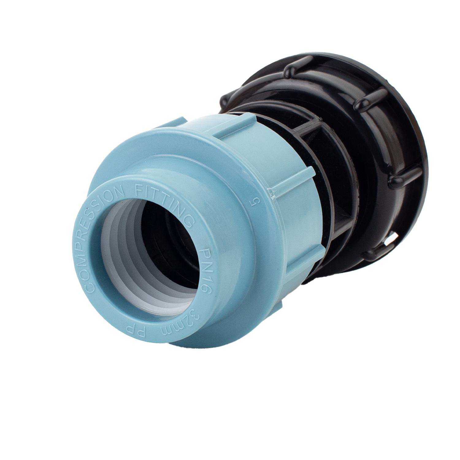 Переходник прямой из еврокуба S60х6 на ПНД трубу 32 мм - фото 2