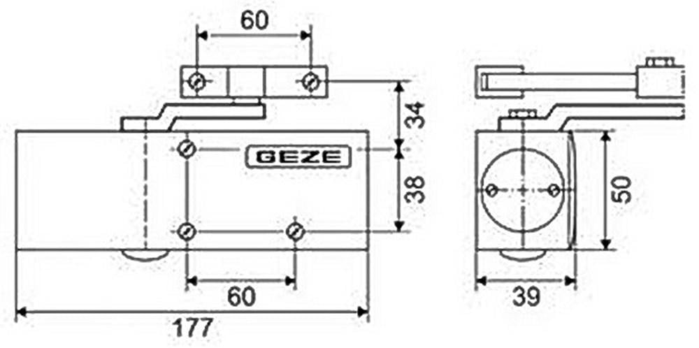 Доводчик дверной Geze TS 1500 до 80 кг Коричневый (19218418) - фото 3