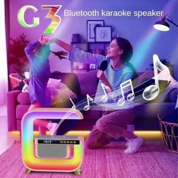 Лампа-нічник з бездротовою зарядкою і Bluetooth колонкою G3 з годинником - фото 6