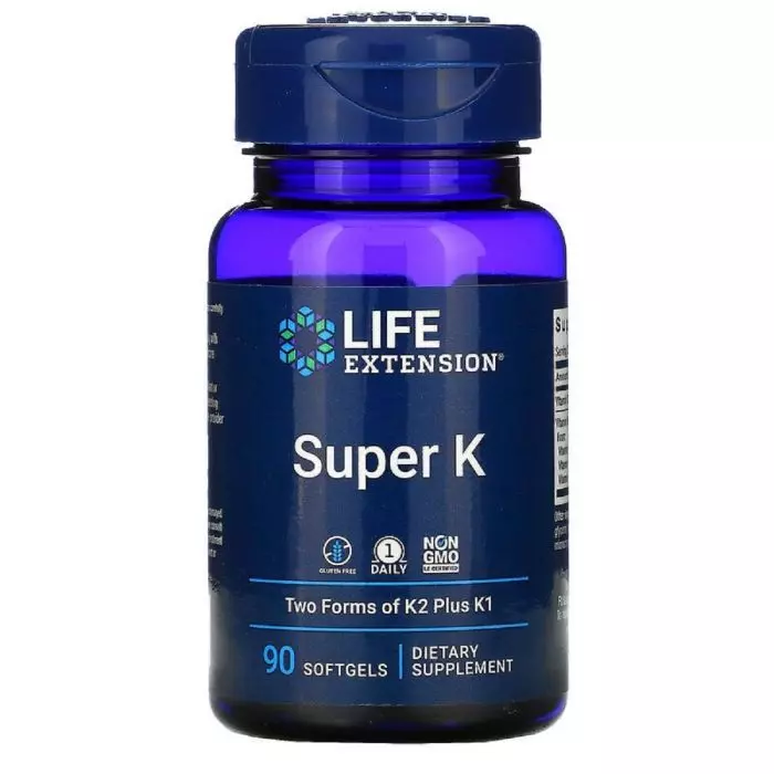 Витамин К в двух формах Life Extension Super K 90 капсул (LEX23343) Витамин К в двух формах Life Extension Super K 90 капсул (LEX23343)