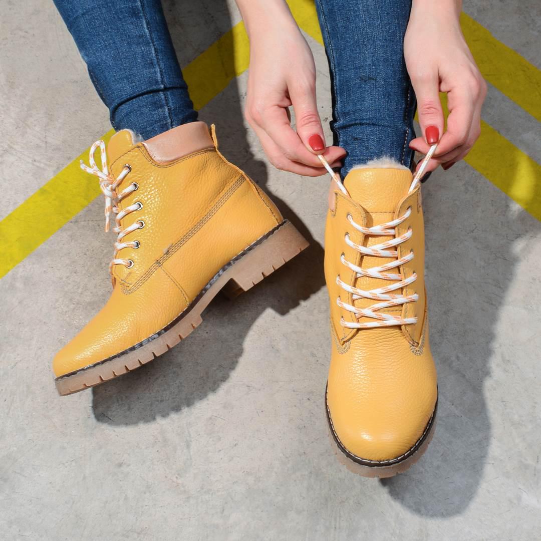 Ботинки женские зимние из натуральной кожи 325615 р. 36 23,5 см