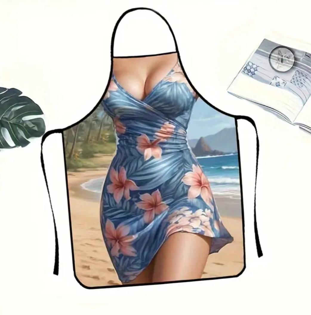 Фартук с приколом девушка в летнем платье 80x60 см Разноцветный (50213) - фото 4 Фартук с приколом девушка в летнем платье 80x60 см Разноцветный (50213) - фото 4