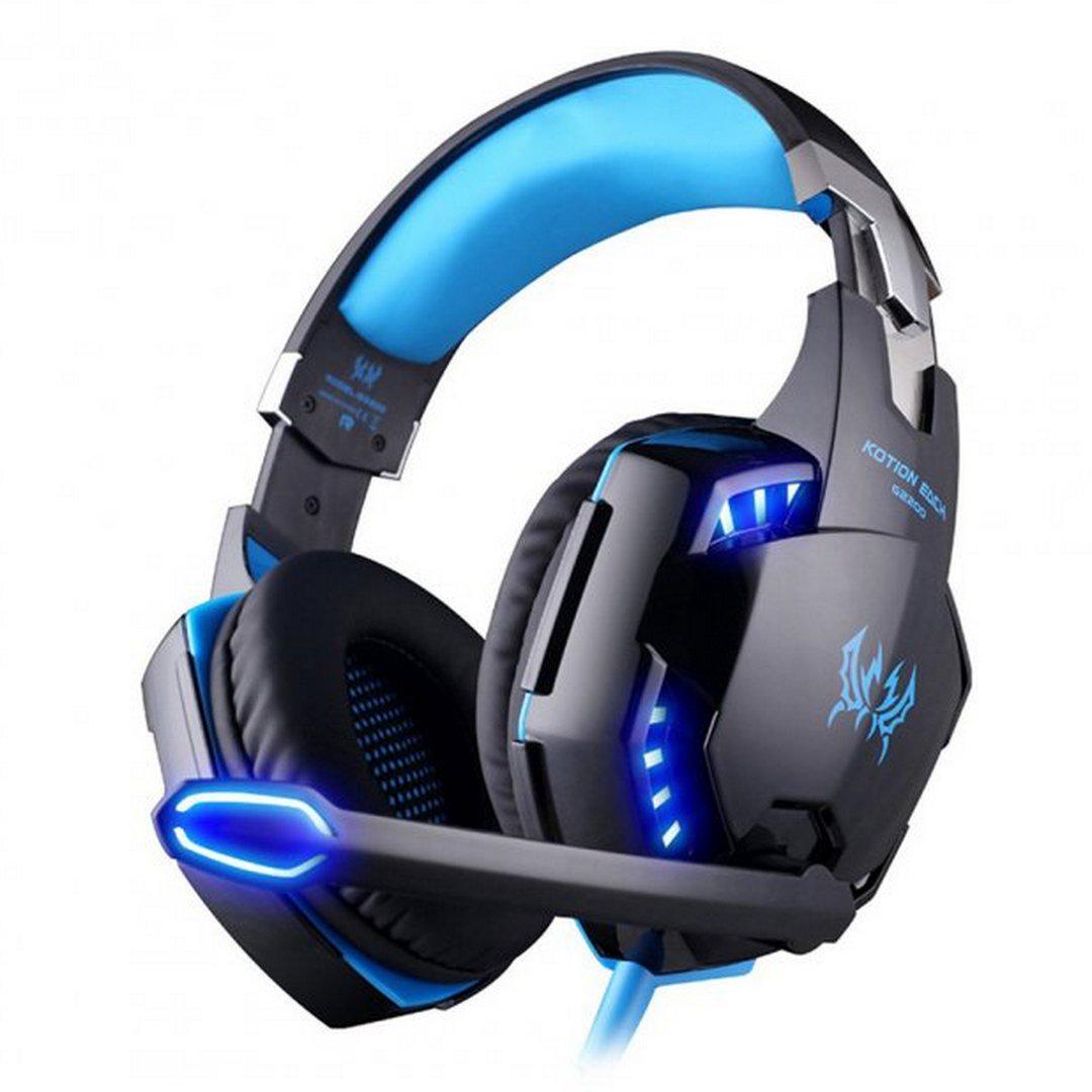 Навушники ігрові Kotion Each G2000 Pro Gaming Headset з мікрофоном і підсвічуванням Black/Blue - фото 2