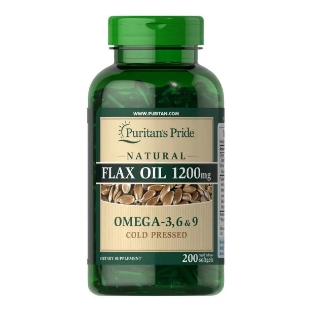 Добавка Flax Oil 1200 mg Omega 3-6-9 Cold Pressed 200sgels (2022-09-0126)