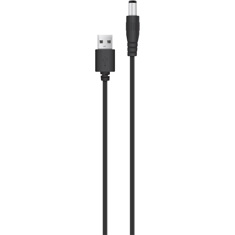 Кабель питания для роутера Wi-Fi USB to DC 5V 5,5х2,1 мм Black