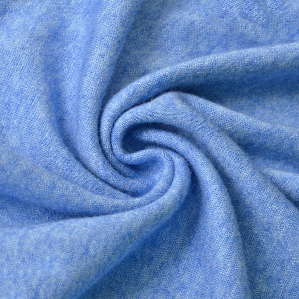 Ткань трикотаж двухсторонняя Осень №28 ​​Темно-голубой (10803)