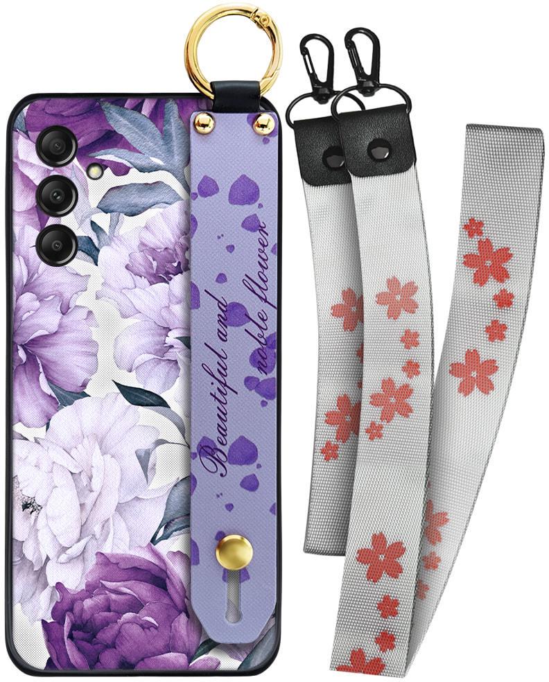 Чехол SHLab Samsung Galaxy A14 A145 Beautiful Flower + два ремешка с карабином (34317)