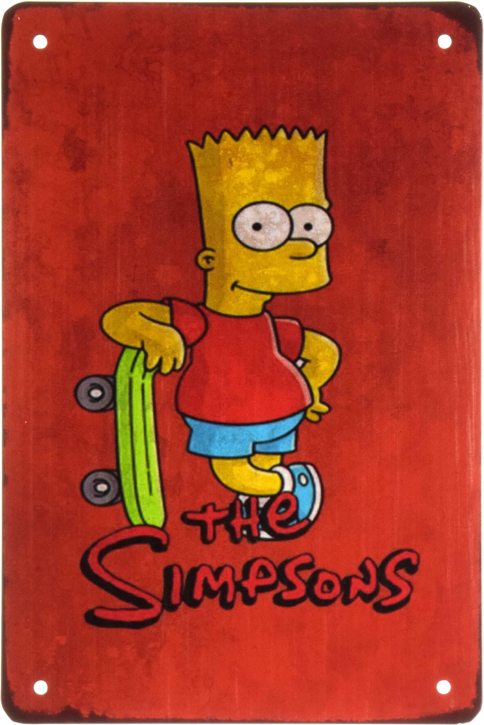 Табличка металлическая Барт Симпсон Симпсоны/The Simpsons 20x30 см