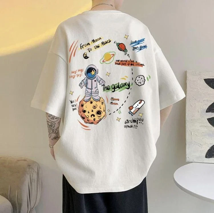 Футболка мужская с принтом Pin-000-587 повседневная XL Белый (2664092984)