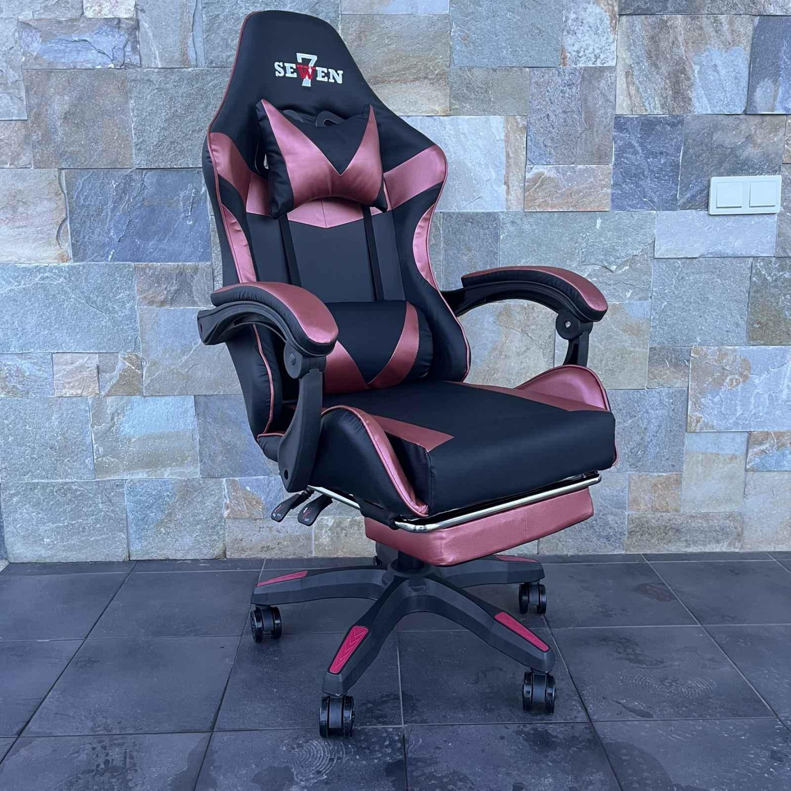 Кресло компьютерное геймерское SEWEN 730 Черный/Золотой (9869740) - фото 2 Кресло компьютерное геймерское SEWEN 730 Черный/Золотой (9869740) - фото 2