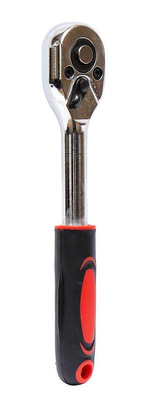 Ключ-трещотка реверсивный с резиновой ручкой 1/4" 15,5 см Ключ-трещотка реверсивный с резиновой ручкой 1/4" 15,5 см
