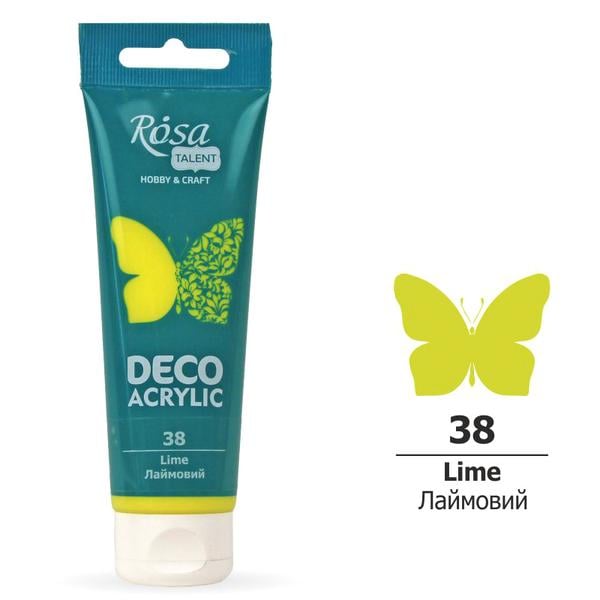 Акрилова фарба для декору ROSA Talent 38 75 мл Лаймовий матовий (322238) - фото 1 Акрилова фарба для декору ROSA Talent 38 75 мл Лаймовий матовий (322238) - фото 1